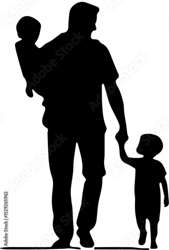 father and children 