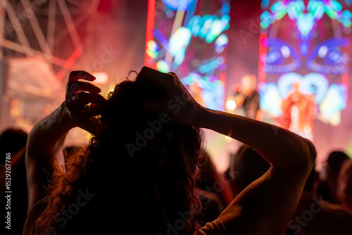 enthusiastic supporters during a musical performance
