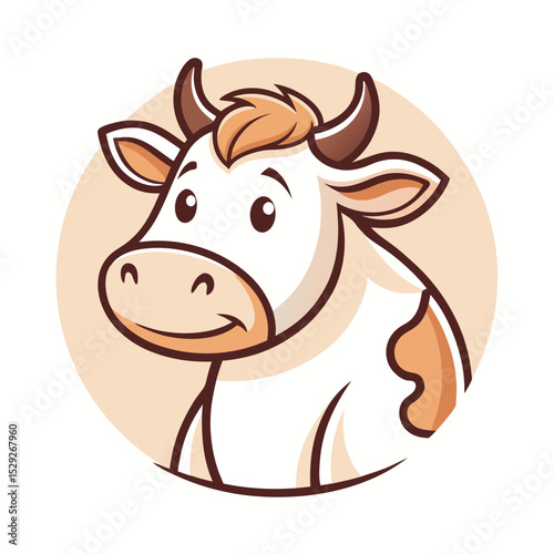 Adorable Cartoon Cow Illustration
