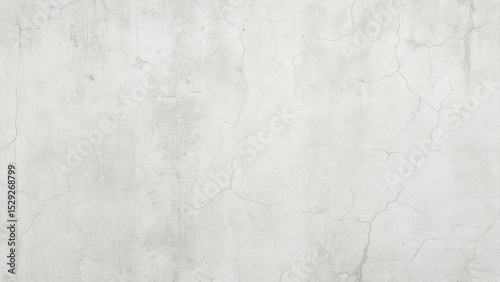 Cracked White Concrete Wall Texture with Subtle Weathering for Background Use