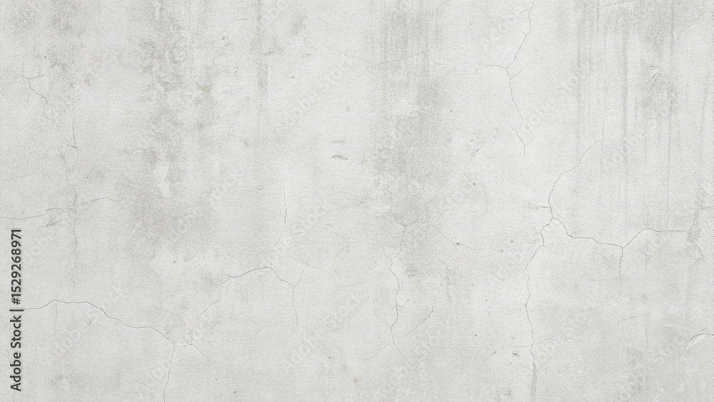 Obraz premium Cracked White Concrete Wall Texture with Subtle Weathering for Background Use