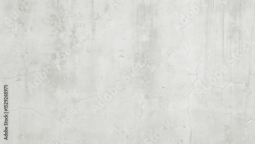 Cracked White Concrete Wall Texture with Subtle Weathering for Background Use