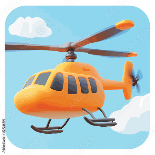 vector flat style helicopter on white background