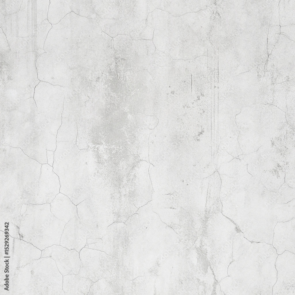 Obraz premium Cracked White Concrete Wall Texture with Subtle Weathering for Background Use