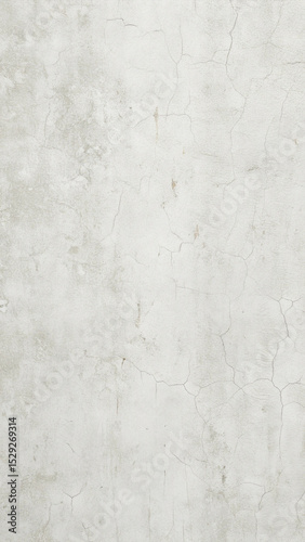 Cracked White Concrete Wall Texture with Subtle Weathering for Background Use