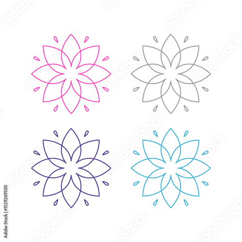 Natural Mandala Ayurveda Resort Sign Symbol Logo
