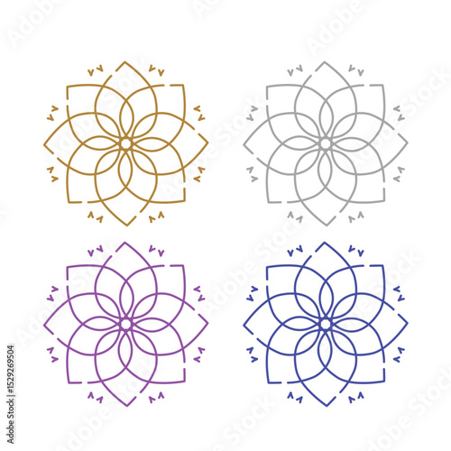Natural Mandala Ayurveda Resort Sign Symbol Logo

