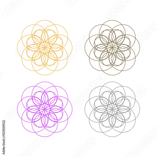 Natural Mandala Ayurveda Resort Sign Symbol Logo
