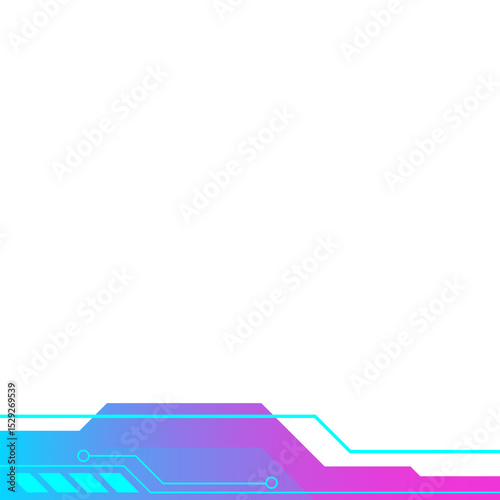 Gradient Futuristic Tech Footer