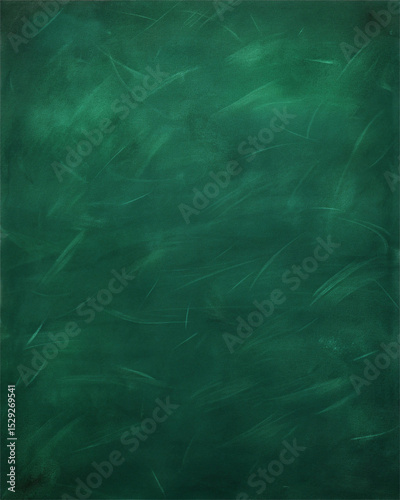 Empty Green Chalkboard with Chalk Smudges – Education or Background Use