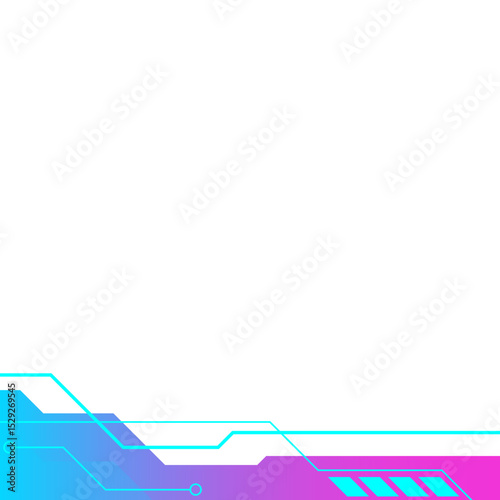 Gradient Futuristic Tech Footer