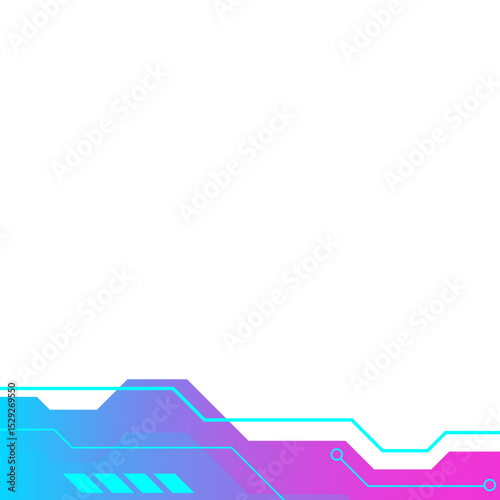 Gradient Futuristic Tech Footer