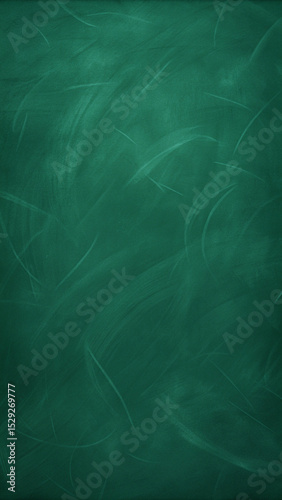 Empty Green Chalkboard with Chalk Smudges – Education or Background Use