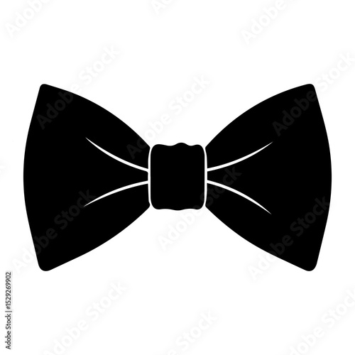 Silhouette of Bowtie – Formal Wear Accessory Illustration

