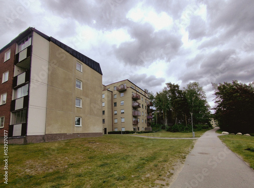 Low angle view of buildings against sky