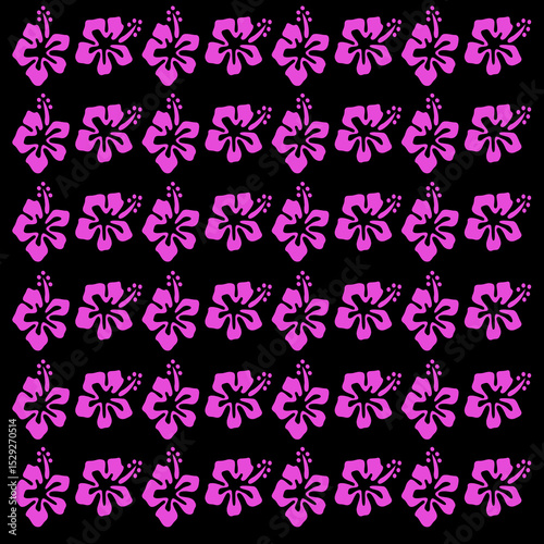PINK HAWAII FLOWERS RETRO PATTERN TEXTURE