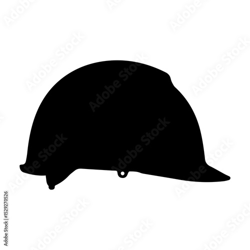 Silhouette of Safety Helmet – Protective Headgear Illustration

