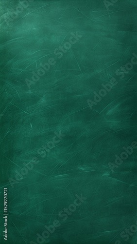 Empty Green Chalkboard with Chalk Smudges – Education or Background Use