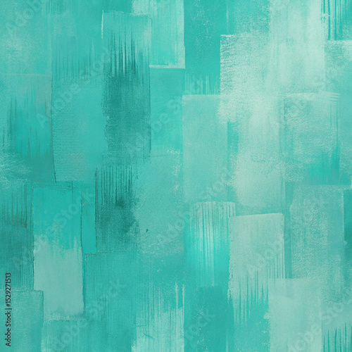 Abstract Teal Brush Stroke Background with Textured Paint Layers