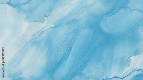 Light Blue Watercolor Wash Background with Delicate Textures and Subtle Variations in Tone Ideal for a Calming and Artistic Visual Element