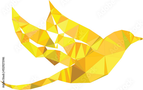 Geometric Bird Illustration - Modern Abstract Flight Design