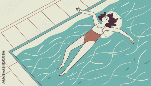 woman in swimming pool