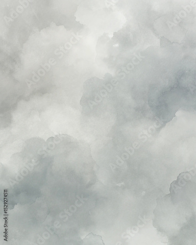 Soft Gray Cloud Watercolor Texture Background for Design Projects