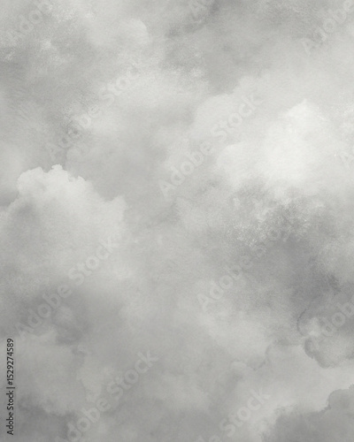 Soft Gray Cloud Watercolor Texture Background for Design Projects