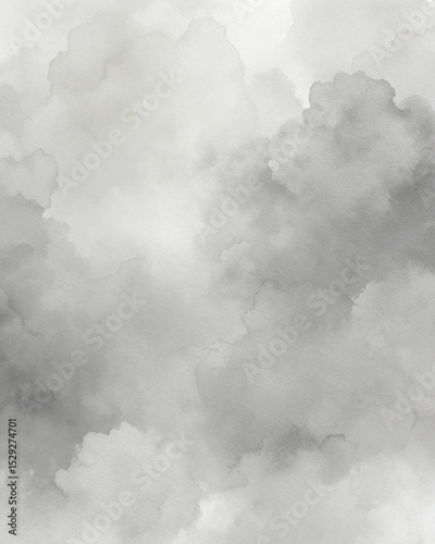 Soft Gray Cloud Watercolor Texture Background for Design Projects