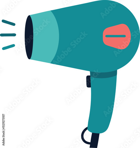  hair dryer vector art illustration