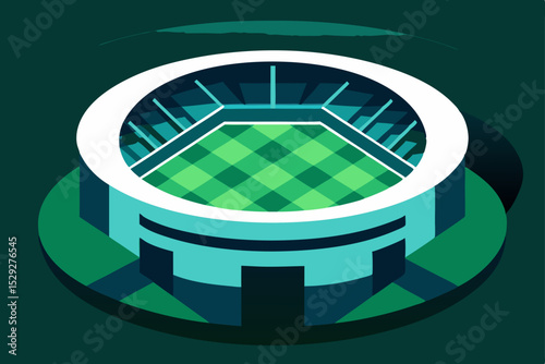 Isometric Stadium Design A Modern Architectural Illustration