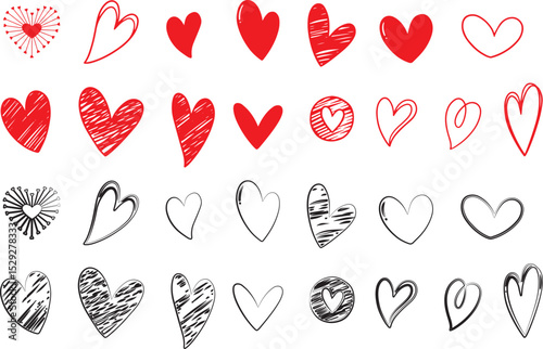 Love icon Bundle Set, love set icons vector Design, Broken heart illustration.Red heart design icon flat.Modern flat valentine love sign.symbol for web site design, Various love icon bundle vector
