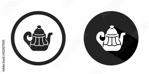 Teapot logo. Teapot icon vector design black color. Stock vector.