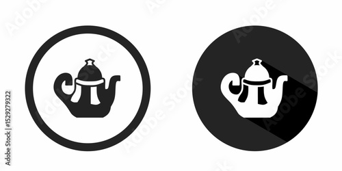 Teapot logo. Teapot icon vector design black color. Stock vector.