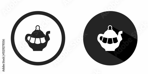 Teapot logo. Teapot icon vector design black color. Stock vector.
