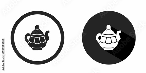 Teapot logo. Teapot icon vector design black color. Stock vector.