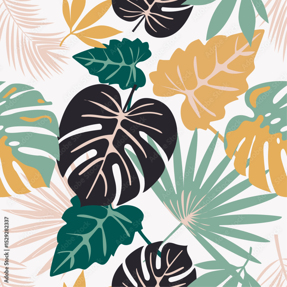 Obraz premium Aestethic seamless tropical pattern