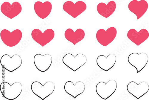 heart love romance passion amour red vector illustration
