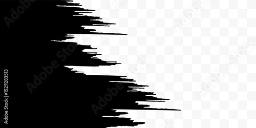 Smooth vector transition from black to white with straight broken lines. Modern vector background for transition from one image to another