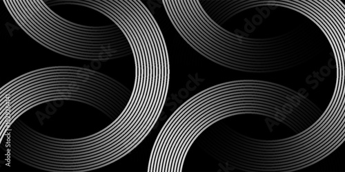 Circular spiral sound wave rhythm from lines.vector
