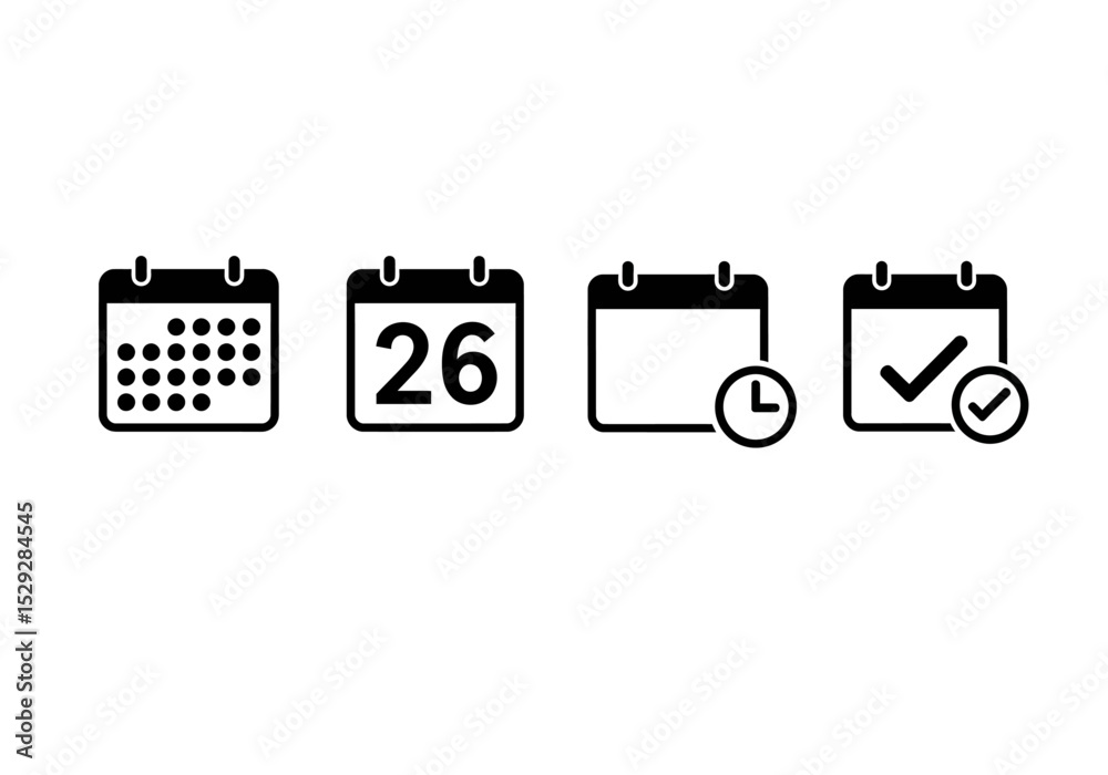 Obraz premium vector calendar icons