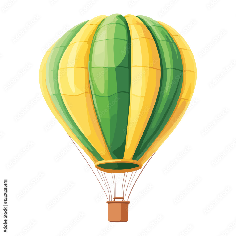 Fototapeta premium Hot air balloon flat vector illustration