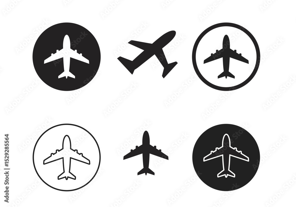 Fototapeta premium set of airplanes