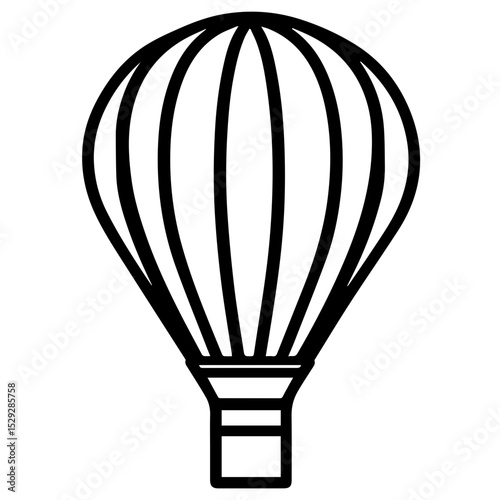 Hot air balloon flat vector illustration