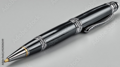 Elegant Black and Silver Pen for Writing and Gifts photo