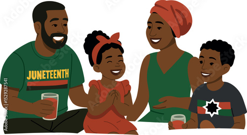 Family Celebrating Juneteenth