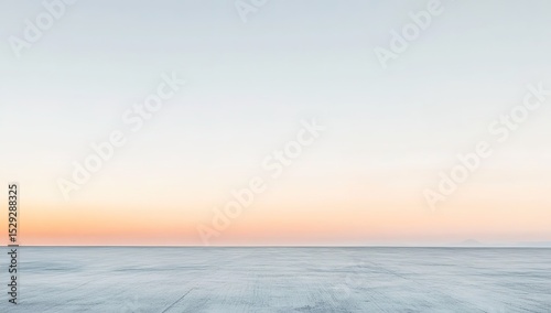 Pastel Sunrise Or Sunset Over Flat Terrain