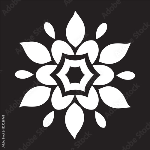 Simple floral and flowers mandala art, mandala design art for holiday decoration, perfect decorative design elements
