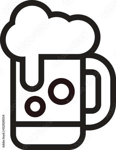 Simple Beer Mug Icon for International Beer Day Design
