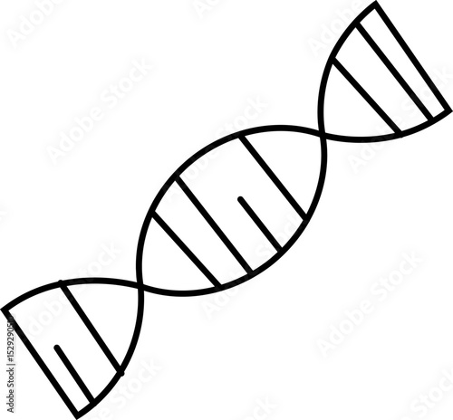 DNA strand icon representing genetic wellness, biotech health, or natural nutrition science – transparent background